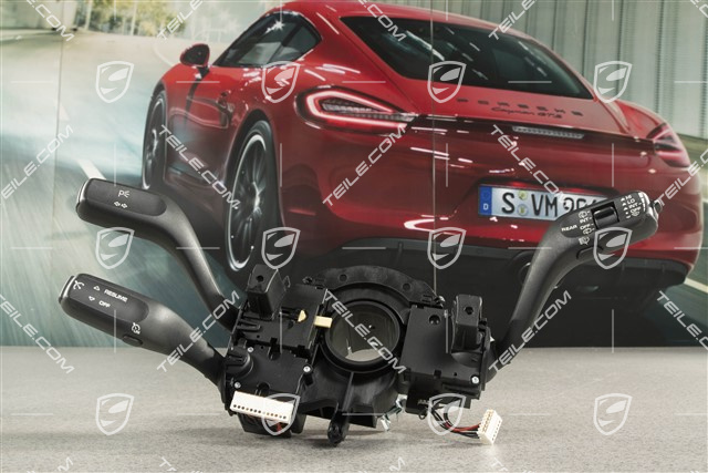 Steering column switch with cruise control with speed limiter and headlight cleaning system, without voice control