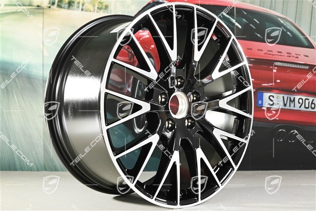 21" Panamera Exclusiv Design wheel rim, 10.5J x 21 ET71, high-gloss black