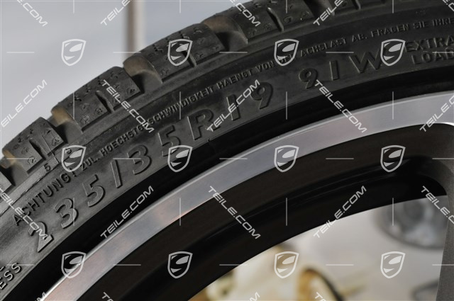 19" komplet kół zimowych Turbo (4 felgi + 4 opony), 8,5Jx19 ET56 + 11J x 19 ET51, 235/35R19 + 295/30R19, czujniki ciśnienia RDK