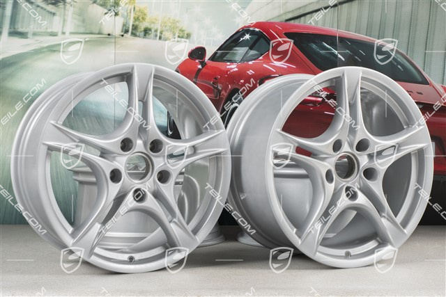 18-inch Cayman S II wheel set (Facelift), 8J x 18 ET57 + 9J x 18 ET43