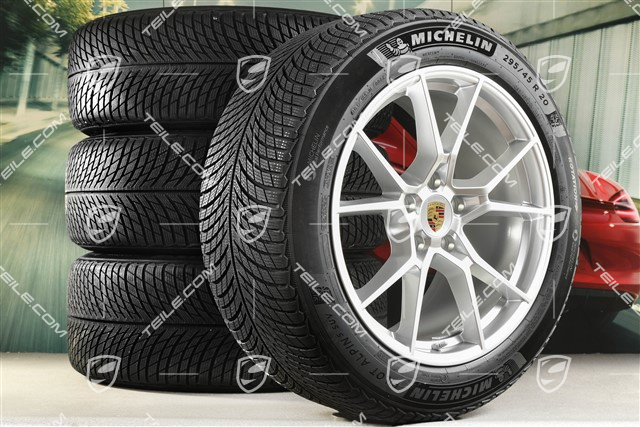 20-inch Cayenne S winter wheel set, rims 9J x 20 ET50 + 10,5J x 20 ET64 + Michelin Pilot Alpin 5 SUV winter tyres 255/55 R20 + 295/45 R20, with TPMS