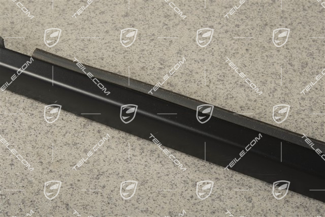 Side window cover trim, outer, rear door, Matt black, L