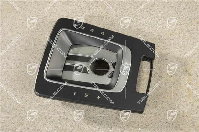 Abdeckung Schaltkulise, PDK-Getriebe, Turbo S Exclusive Series, Schwarz/Galvanosilber