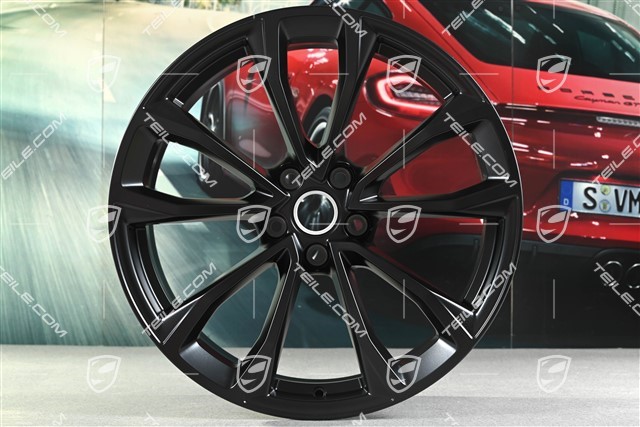 19-inch wheel rim Macan Design-Rad, 8,5J x 19 ET21, black satin mat