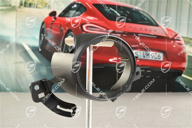 Cover, additional headlamp, Cayman S, Black matte, L