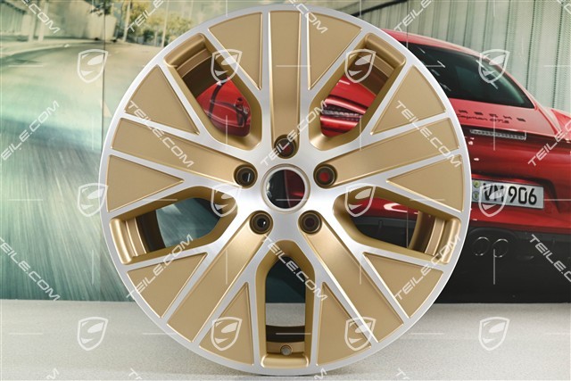 20" Turbo Aero wheel set, 9J x 20 ET54 + 11J x 20 ET60, in Aurum satin matt