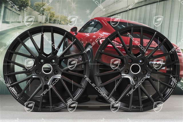21" Felgensatz Cayenne RS Spyder, 11J x 21 ET58 + 9,5J x 21 ET46, schwarz seidenmatt