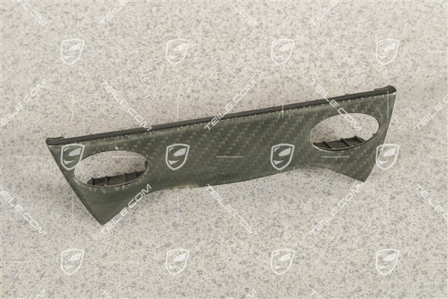 Schalterblende, 2 Löcher, Carbon