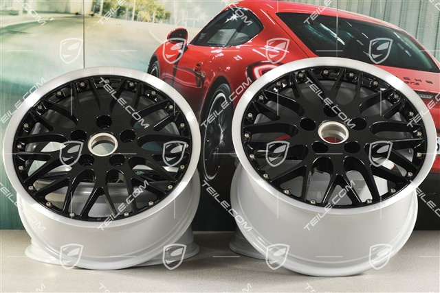 18-inch SportClassic II wheel rim set, 8J x 18 ET52 + 10J x 18 ET65, black high gloss