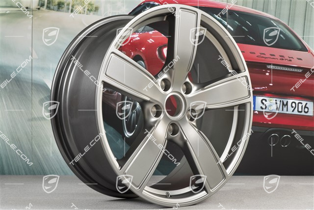 20" Felgensatz Carrera Sport, 8,5J x 20 ET49 + 11,5J x 20 ET56, Platinum Seidenmatt
