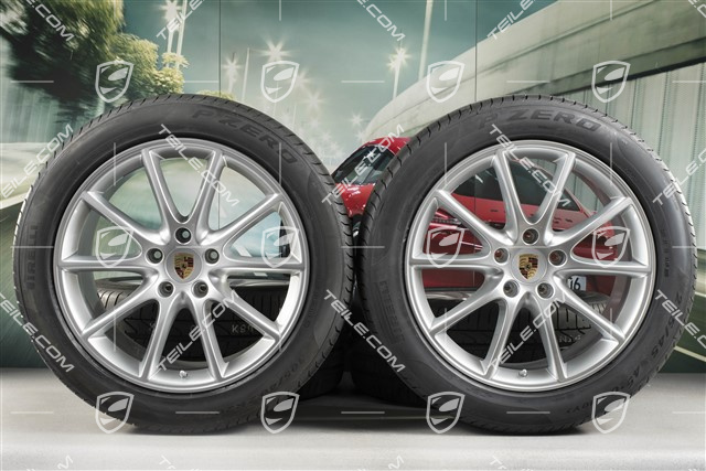 20" koła letnie Cayenne Design, komplet, felgi 9J x 20 ET50 + 10,5J x 20 ET64 + opony letnie Pirelli 275/45 R20 + 305/40 R20, z czujnikami ciśnienia