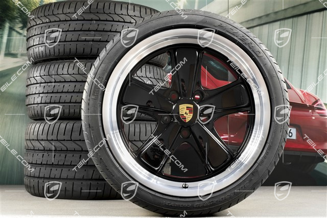 19" Sommerräder Satz "911 Sport Classic", Felgen 8,5J x 19 ET55 + 11,5J x 19 ET67, Michelin Sommerreifen 235/35 ZR19 + 305/30 ZR19, mit RDK-Sensoren