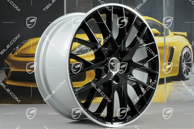21" Felga Panamera Sport Design, 10,5J x 21 ET71, do kół zimowych, ramiona felgi czarne (wysoki połysk)