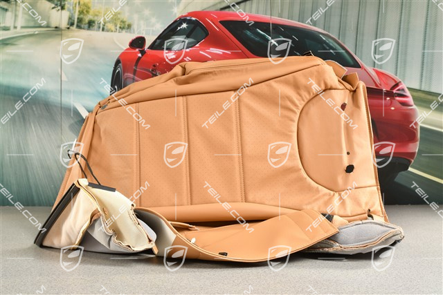 Back seat backrest cover, smooth leather, Sand Beige, R