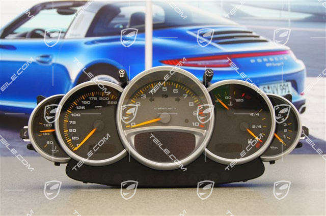 Carrera GT (980) Instrument cluster, FJD, titanium grey / rally black