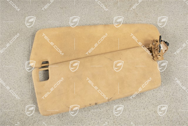 Blenda przeciwsłoneczna, z lusterkiem, Sand beige, Alcantara, R