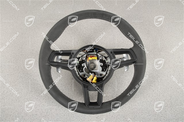 Kierownica sportowa, GT3, Alcantara, skrzynia biegów PDK, czarna/platylowy popiel