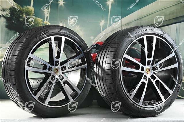 22" Sport Design Sommerräder, Felgen 10J x 22 ET48 +11,5J x 22 ET61 + Pirelli Sommerreifen 285/40 R22 + 315/35 R22, DOT/Bj. 2024, Laufleistung ca. 30 Km