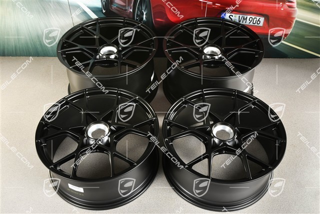 GT4RS 20" komplet felg, aluminium, 8,5J x 20 ET61 + 11J x 20 ET50, czarny satynowy półmat
