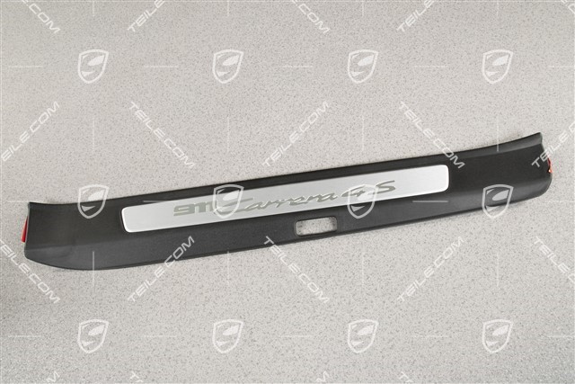 Einstiegleiste, Schwarz/Aluminium-gebürstet, ''911 Carrera 4S'', L