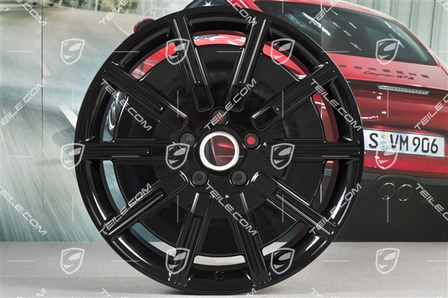 20" komplet felg Taycan Sport Aero, 9J x 20 ET54 + 11J x 20 ET60, czarny wysoki połysk