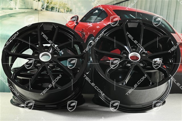 20-inch wheel rim set SPYDER, 8,5J x 20 ET57 + 10,5J x 20 ET47, black high gloss