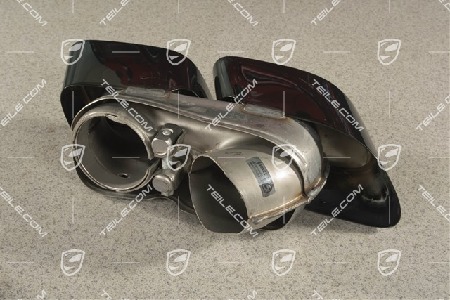 Końcówka rury wydechowej, Turbo, Czarna, L