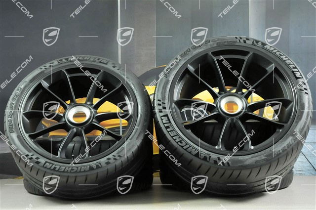 20+21" GT3 RS wheel set, rims: front 9,5J x 20 ET50 + rear 12,5J x 21 ET48 + Michelin Pilot Sport Cup 2 summer tyres: 265/35 R20 + 325/30 R21, black