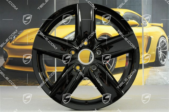 18" Komplet felg Cayenne S III, 8J x 18 ET53, czarny wysoki połysk