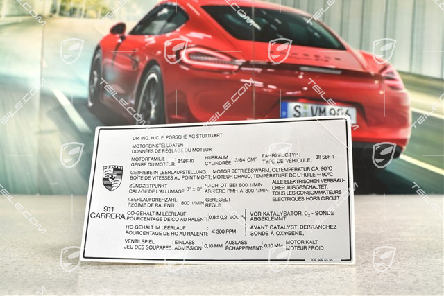Carrera, Klebeschild / Hinweiss, Motordaten, Schweiz