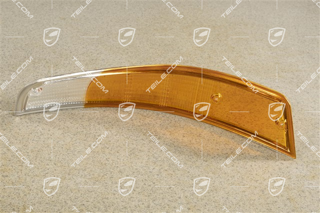 Lichtscheibe für Blinkleichte, Scheinwerferglas, Rand Aluminium, R