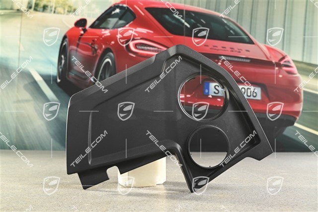 Engine compartment cover, lateral, Black, L