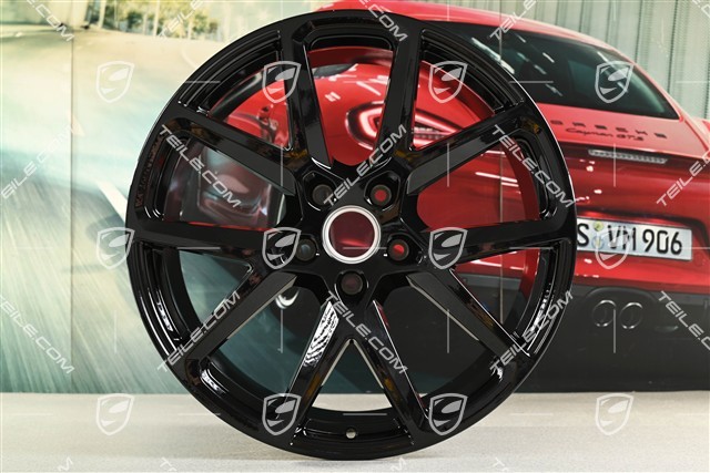 21" Felge Panamera Sport Design, 11,5J x 21 ET69, schwarz hochglanz
