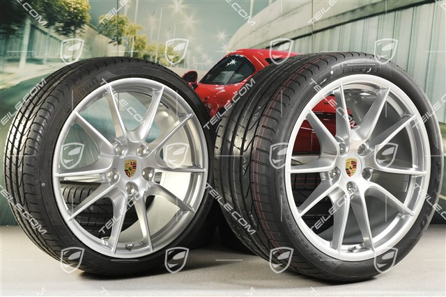 20" Sommerräder Satz Carrera S III, 8,5J x 20 ET51 + 11J x 20 ET52 + Pirelli Sommerreifen 245/35 ZR20 + 305/30 ZR20, mit RDK-Sensoren