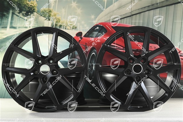 21" Felgensatz Panamera Sport Design, 9,5J x 21 ET71 + 11,5J x 21 ET69, schwarz seidenmatt
