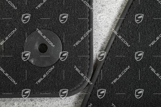 Fußmatten Satz, 4 Teile, schwarz