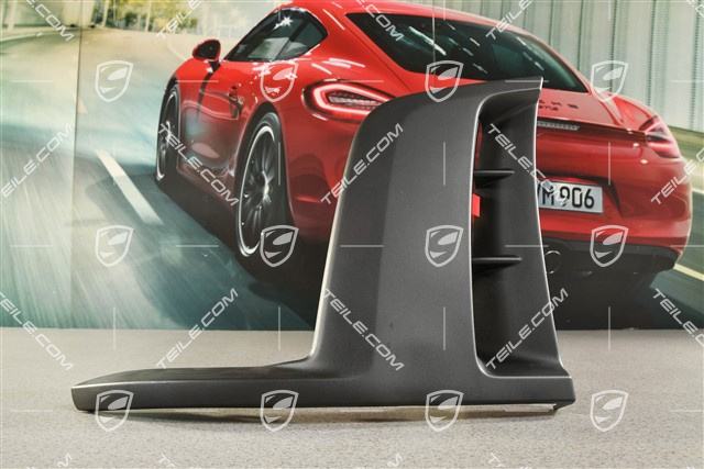 GT4, Front bumper spoiler, lateral, Black, L