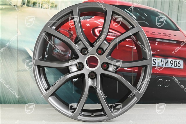 21-inch wheel rim set Exclusive Design, 9,5J x 21 ET46 + 11J x 21 ET58, Vesuvius grey
