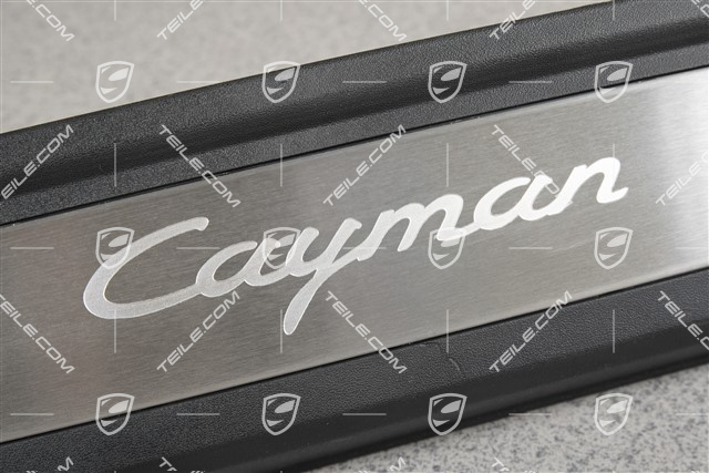 Einstiegleiste, Edelstahl, mit Schriftzug "Cayman", L