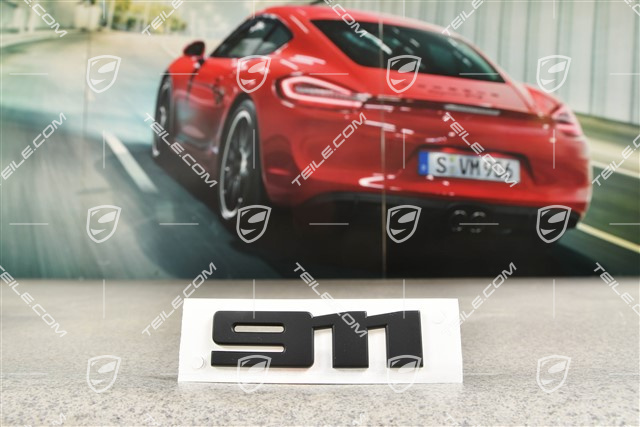 Napis "911", czarny mat