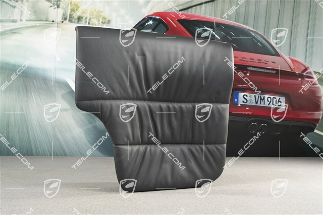 Notsitzkissen, Coupe/Targa, Raffleder, schwarz, L