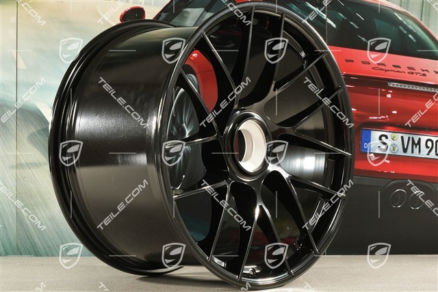 20" Felgensatz Turbo Sport III, Zentralverschluss, 9J x 20 ET51 + 12J x 20 ET63, schwarz hochglanz