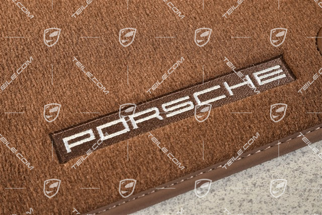 Dywaniki podłogowe, welurowe, zestaw, 4szt Truffle Brown