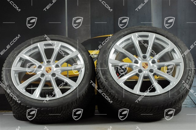 19" Boxster S koła zimowe komplet, felgi 8J x 19 ET57 + 10J x 19 ET45 + NOWE opony zimowe Michelin Pilot Alpin 4: 235/40 R19 + 265/40 R19