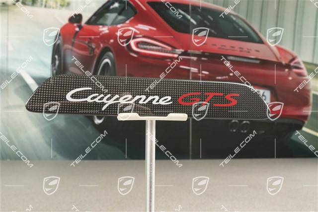 Listwa ozdobna progu wewnętrzna z napisem Cayenne GTS, tył, Carbon, R