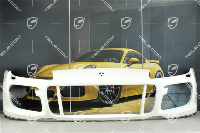 Front bumper, GTS / Porsche Design Edition 3, without PDC holes, rear view camera, with headlight washer system
