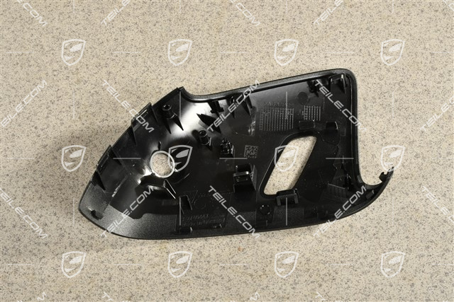 Aussenspiegel, Blende unten mit Locher für Kamera und Licht, Schwarz matt, L