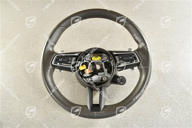 Multifunktionslenkrad, 3-Speichen, Beheizbar, Leder Achatgrau / Sport Chrono Paket Plus