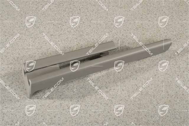 Front seat rail cover, Rear, Platinum grey, R