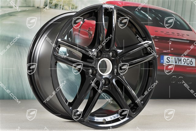 19" Felga Panamera TURBO, 10J x 19 ET61, kolor czarny (wysoki połysk)